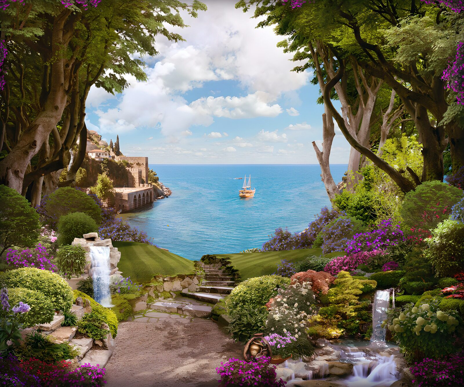 OCUK34193: Serene Coastal Garden Escape
