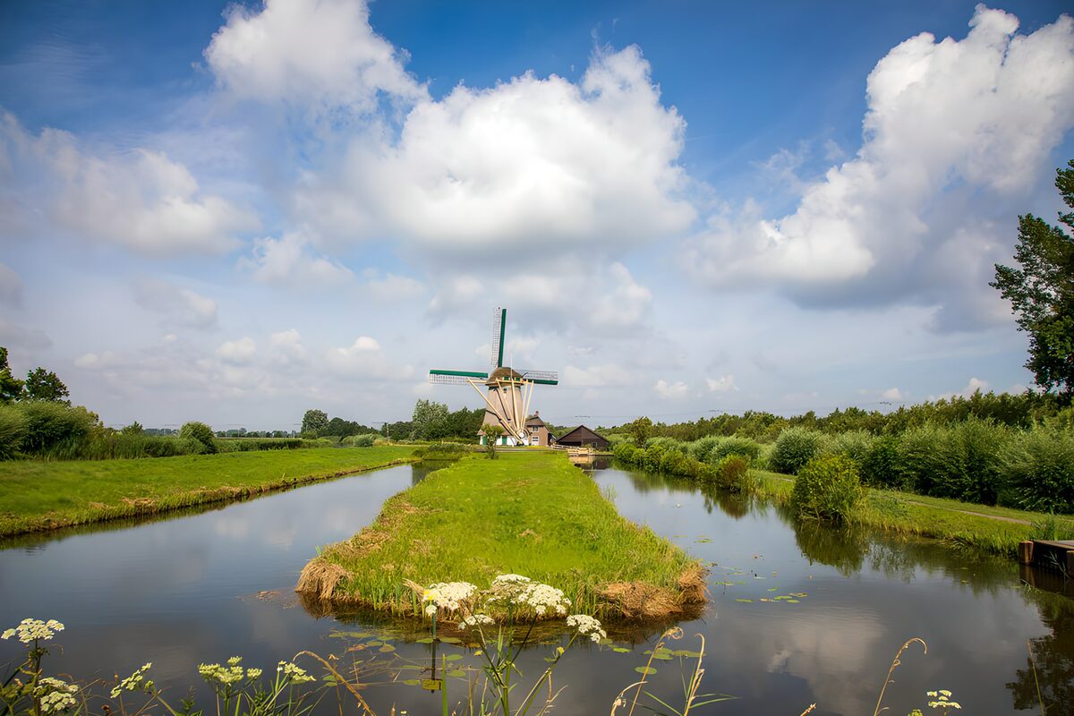 OCUK51774: Tranquil Dutch Landscape with Windmill
