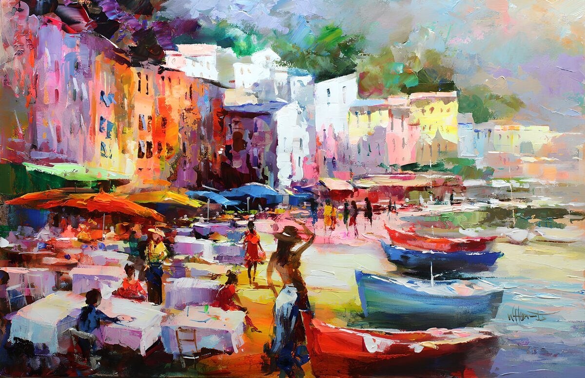 OCUK99658: Vibrant Harbor Scene