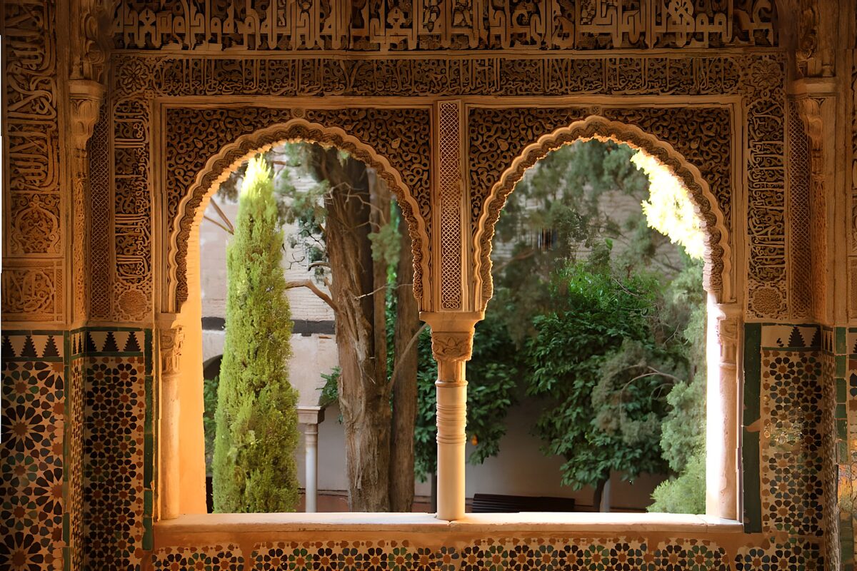 OCUK28679: Intricate Archway in a Historical Garden
