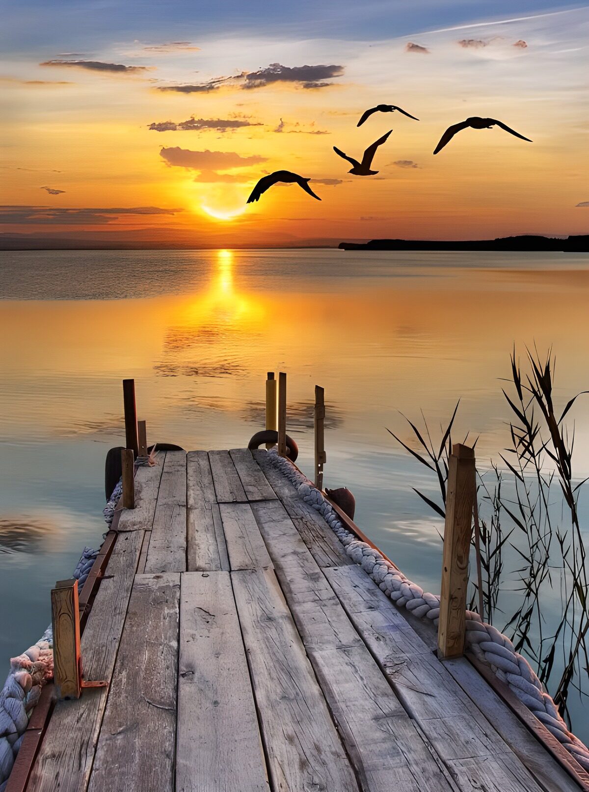 OCUK48696: Serene Sunset Over Calm Waters