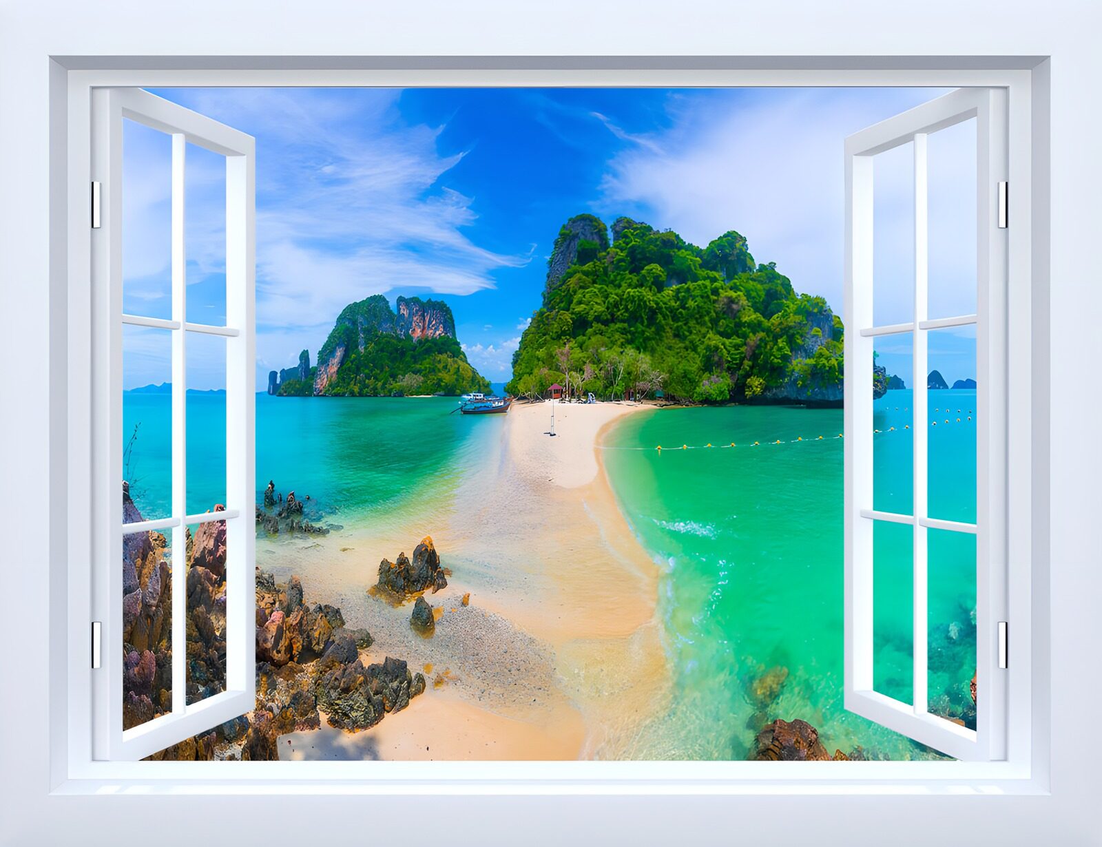 OCUK42046: Tropical Paradise Through a Window