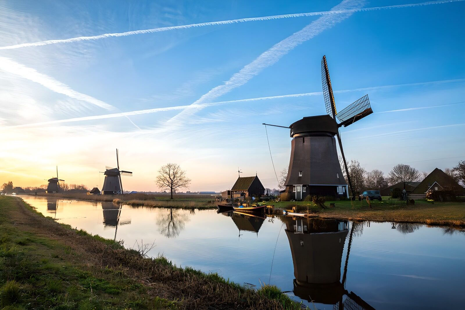 OCUK58222: Scenic Windmills at Sunset