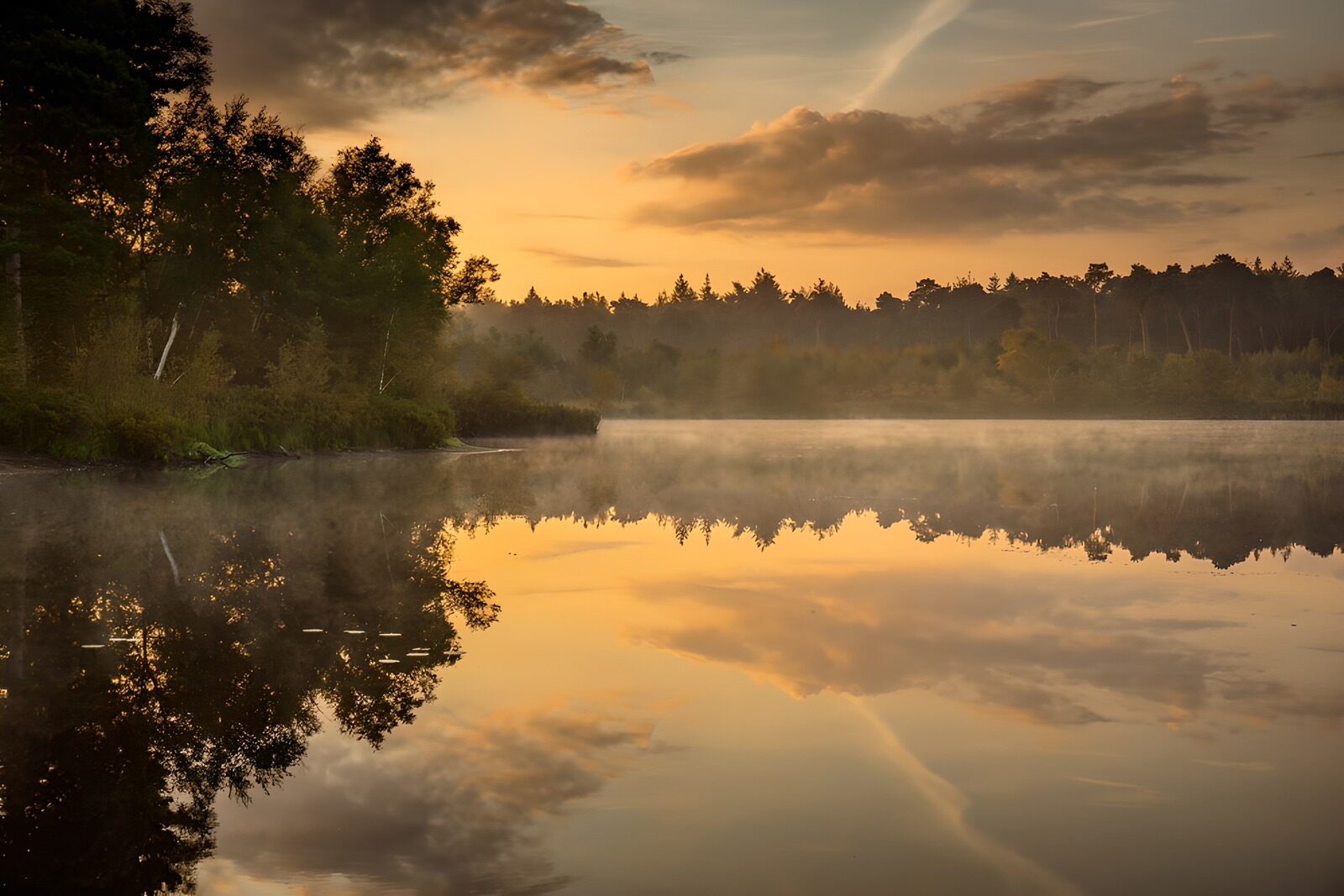 OCUK31664: Serene Sunrise Over Misty Lake