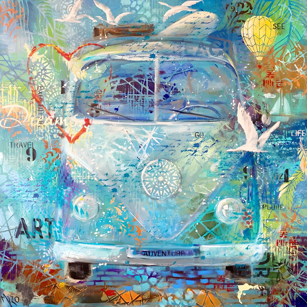 OCUK64370: Dreamy Adventure Van in Abstract Colors