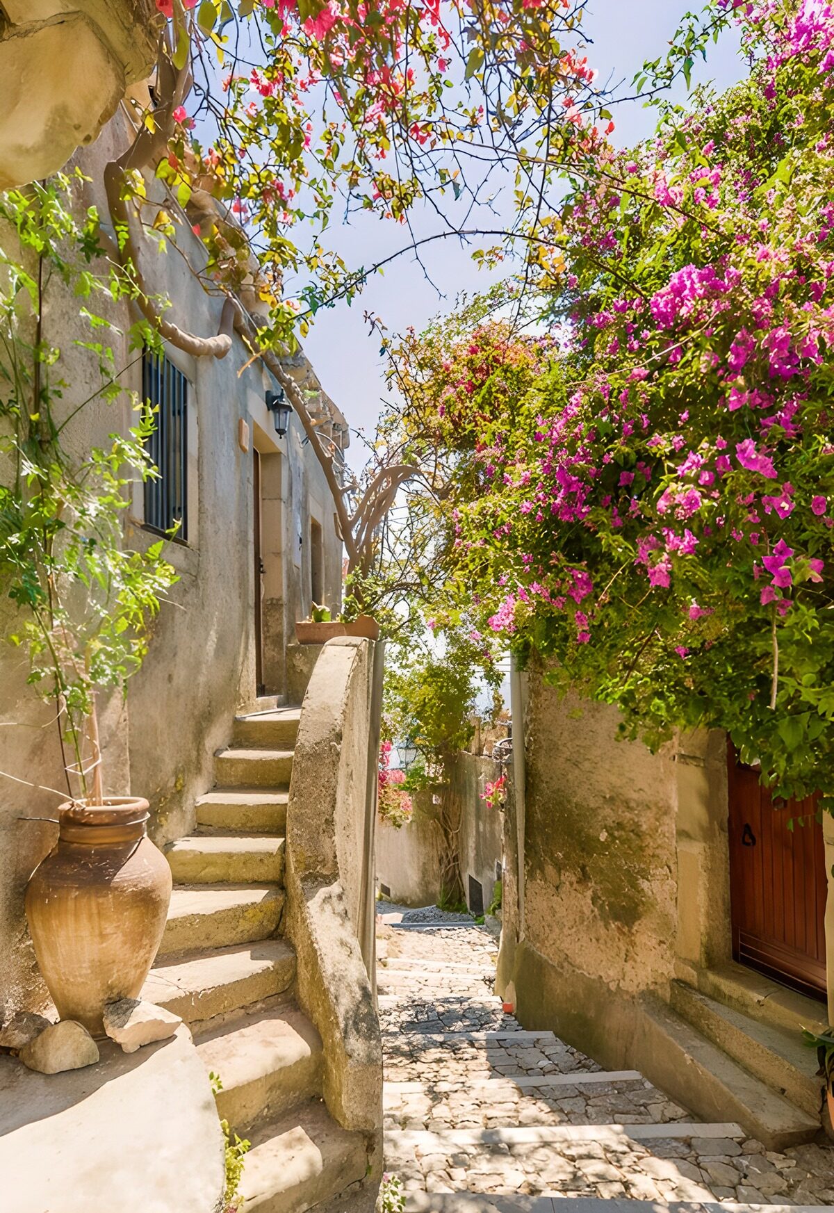 OCUK62940: Charming Steps in a Flowered Alley