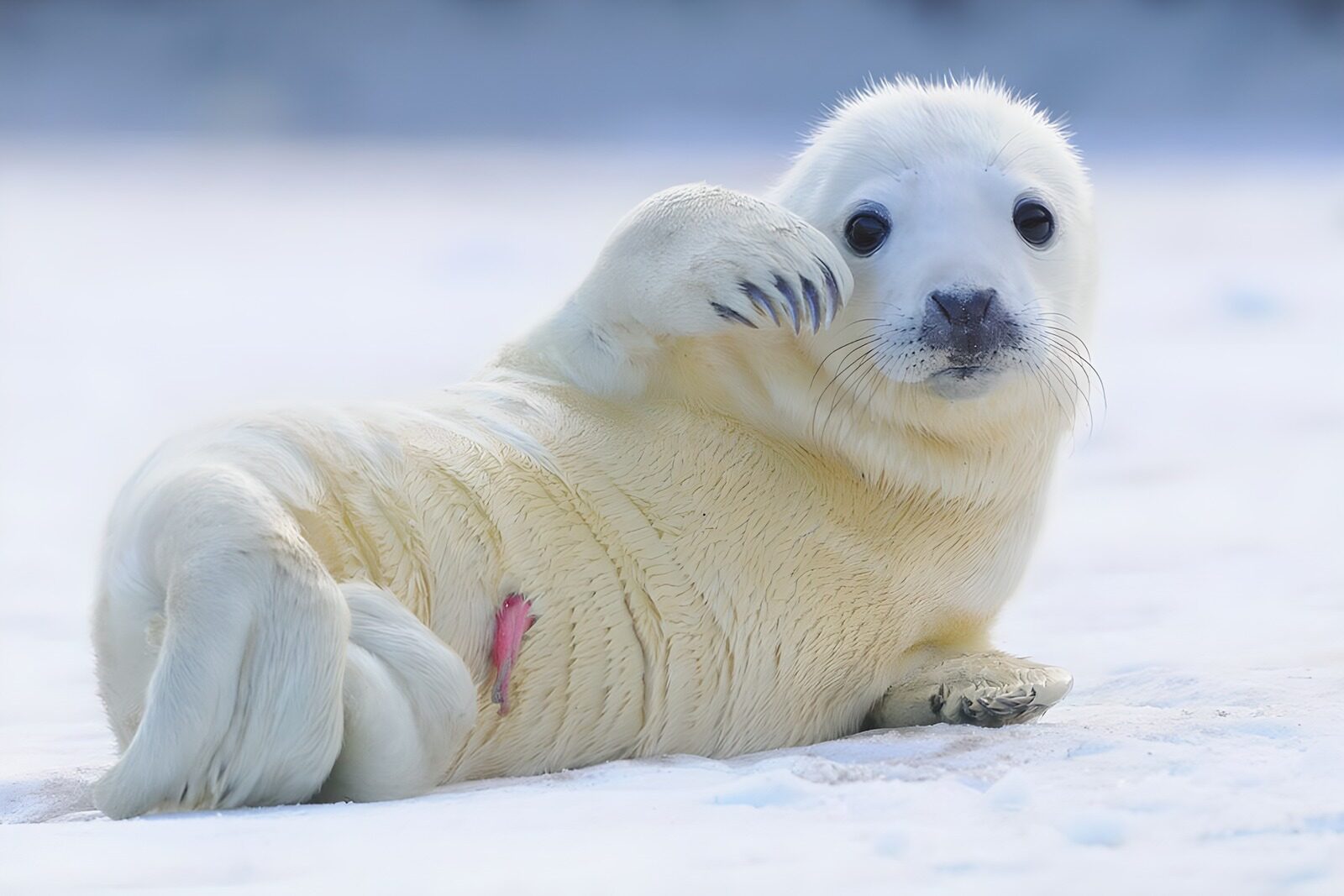 OCUK34343: Adorable Seal Pup on the Ice