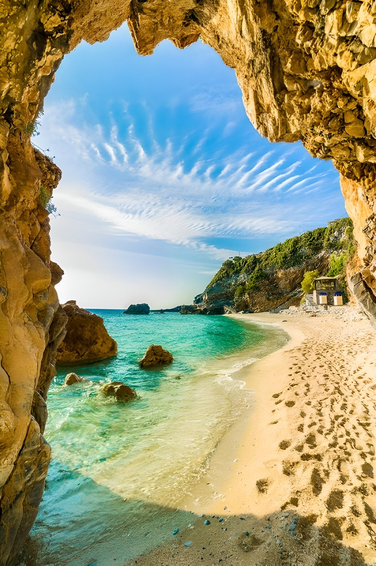 OCUK29382: Serene Coastal Cave View