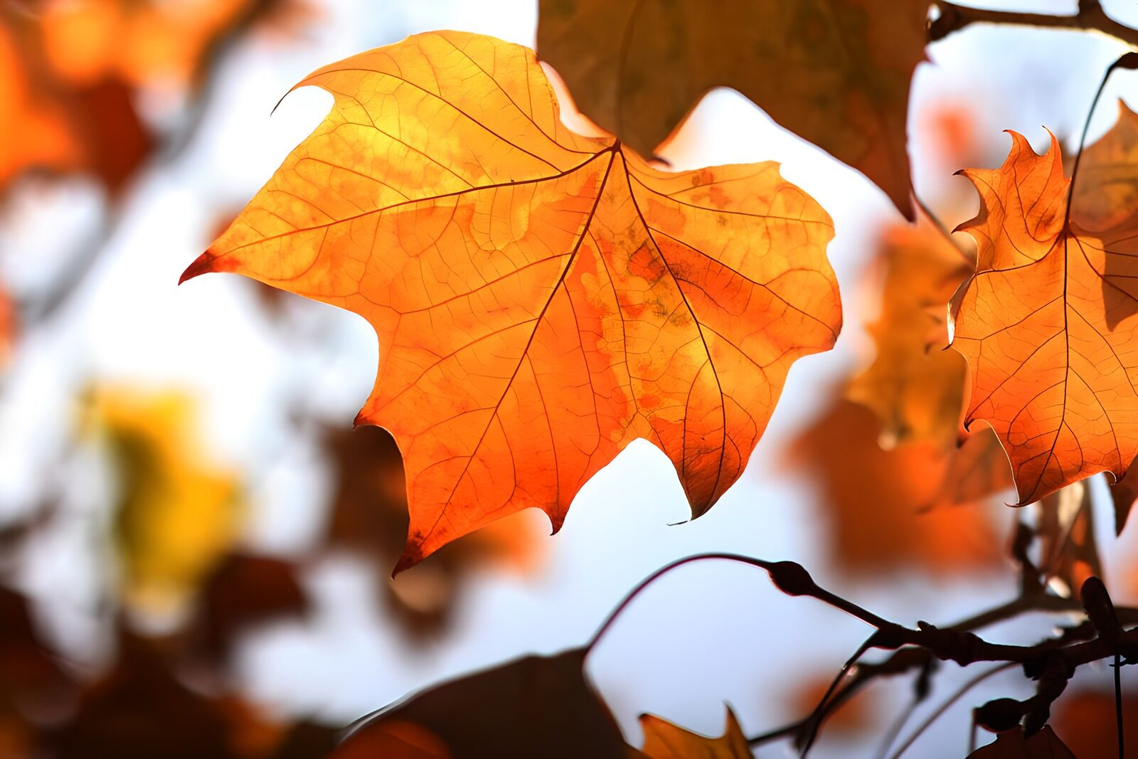 OCUK75995: Autumn Leaves in Golden Light