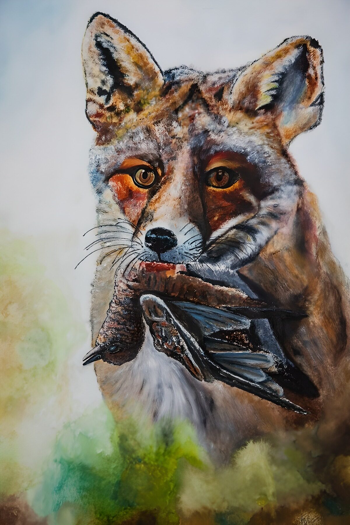 OCUK33511: Majestic Fox with Prey