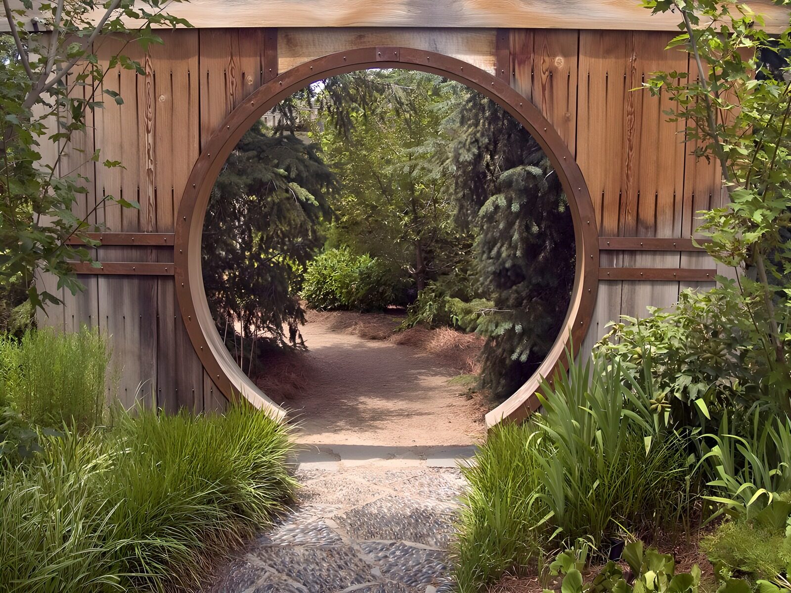 OCUK15140: Arched opening in a fence