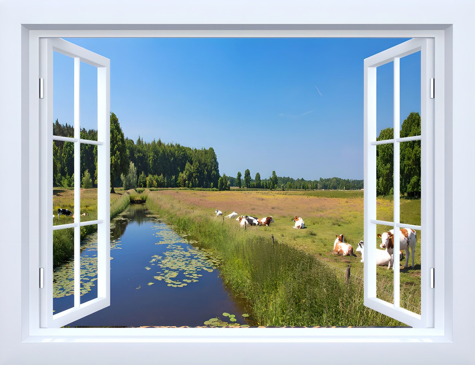 OCUK48160: Scenic View from a Country Window
