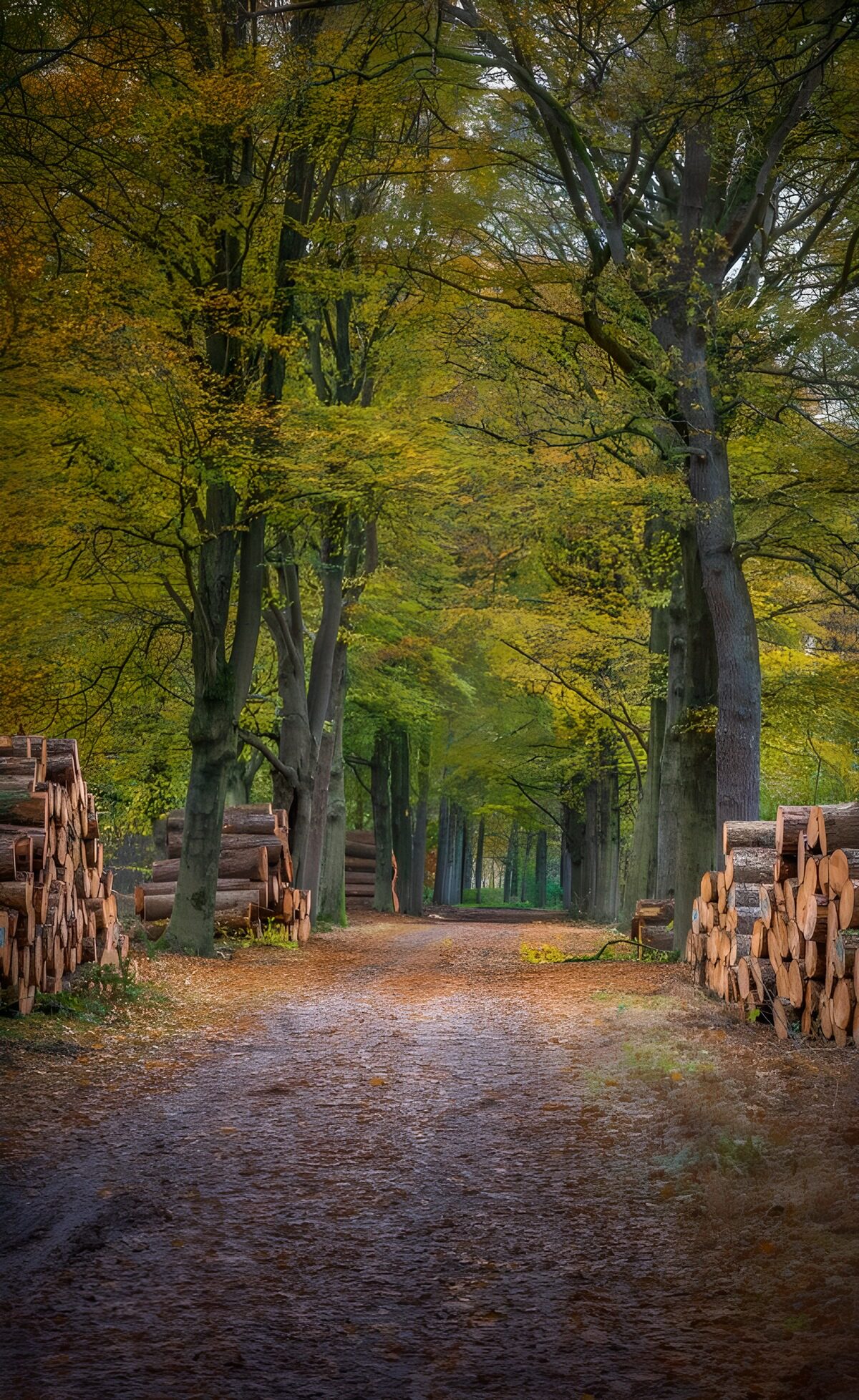 OCUK82806: Serene Forest Path with Log Piles