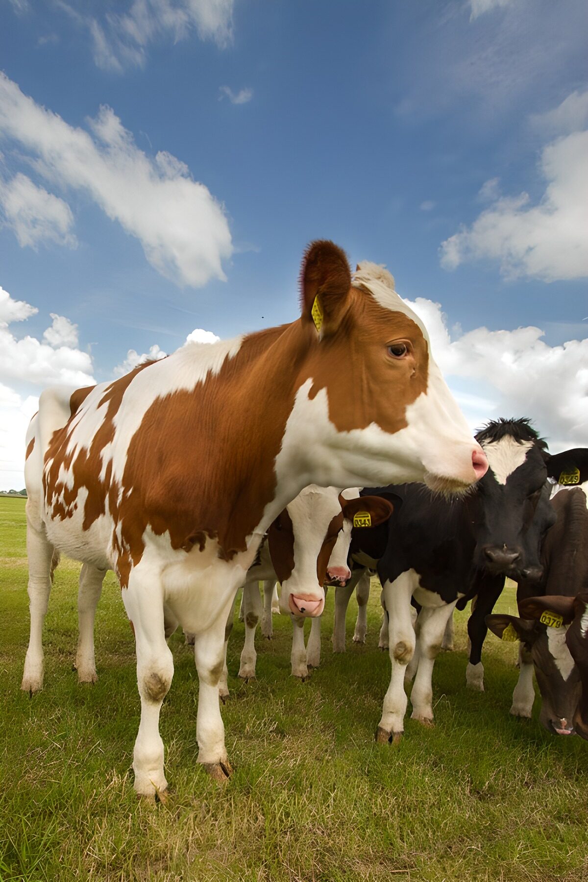 OCUK30142: Adorable Cows in a Green Pasture