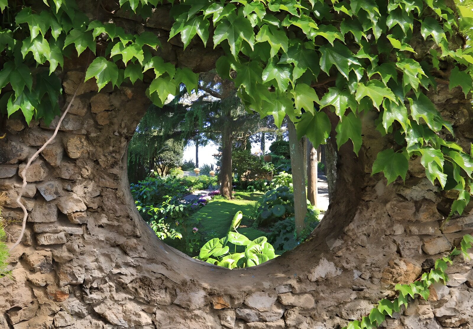 OCUK63832: Serene View Through a Stone Archway