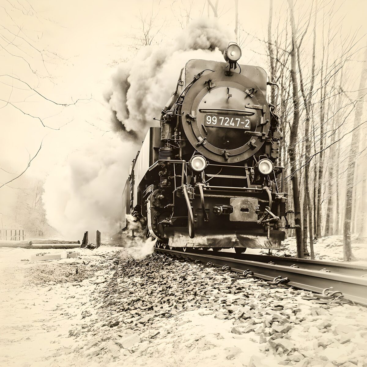 OCUK62176: Vintage Steam Train in Motion
