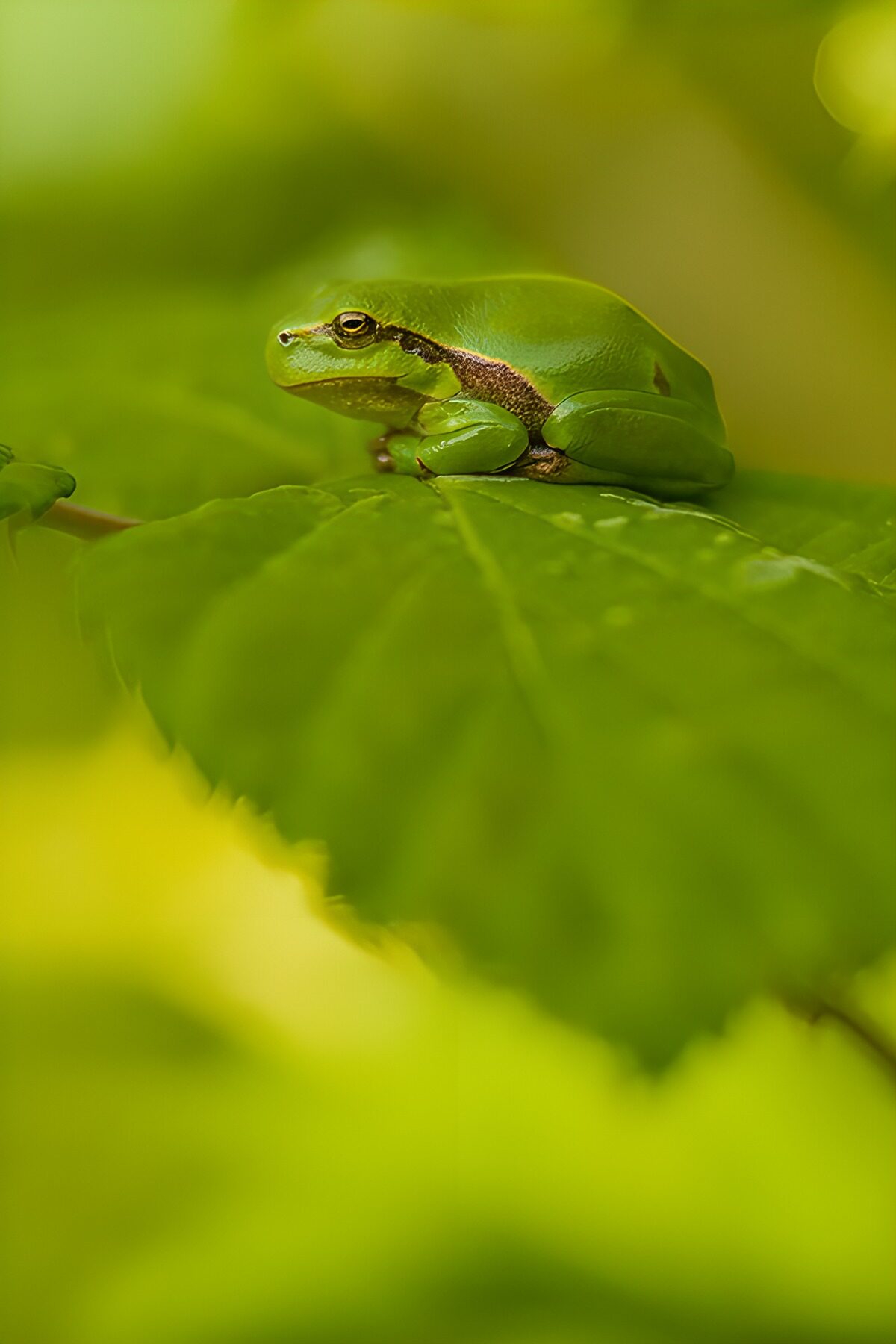 OCUK84505: Green Frog on Leaf