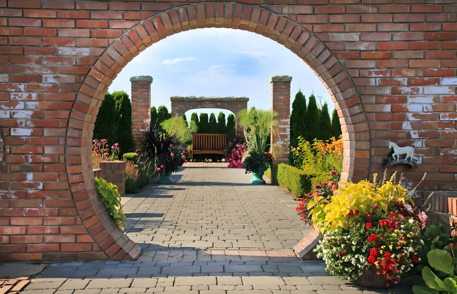 OCUK11199: Serene Garden Pathway Through Archway