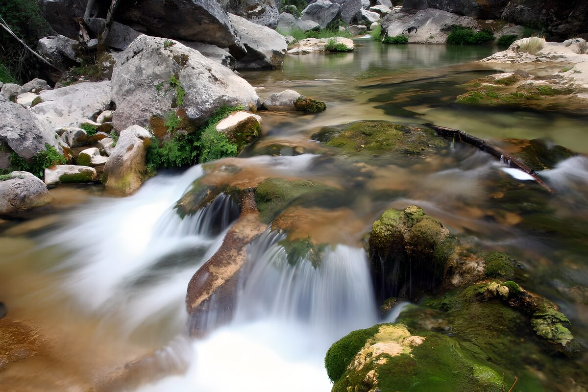 OCUK88377: Serene Stream Flowing Over Stones