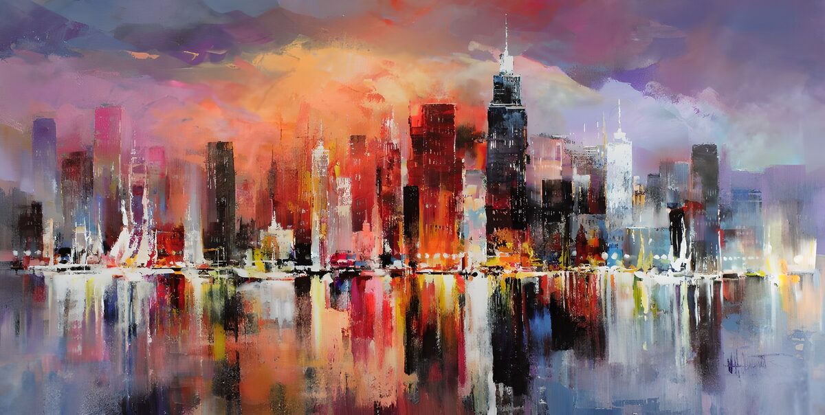 OCUK51084: Vibrant Cityscape at Dusk