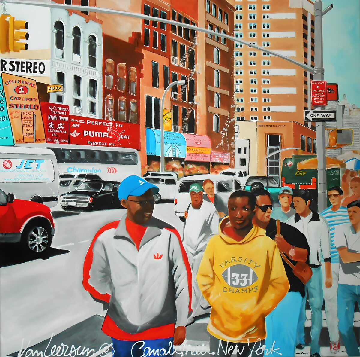 OCUK16893: City Walkers on Canal Street, New York