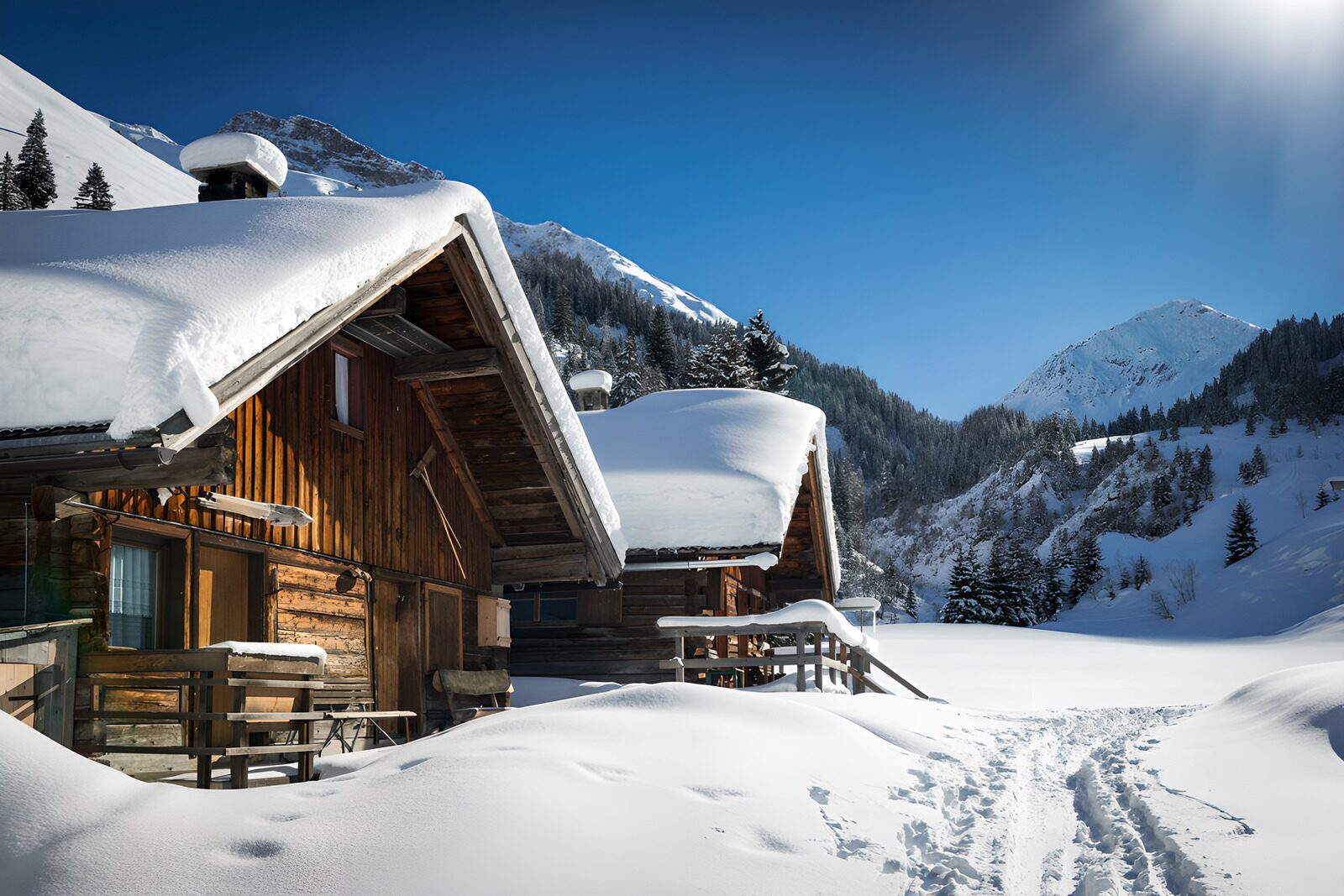 OCUK37412: Serene Winter Retreat in the Mountains