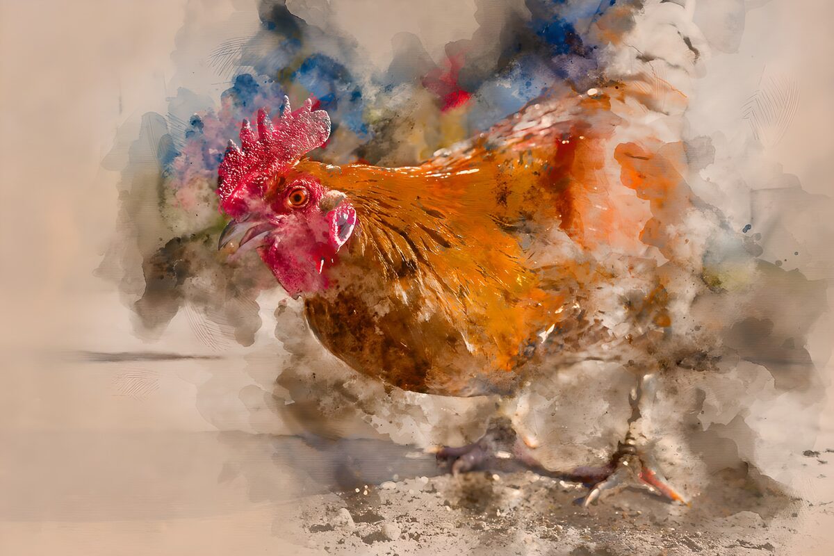 Vibrant Rooster in Artistic Splendor