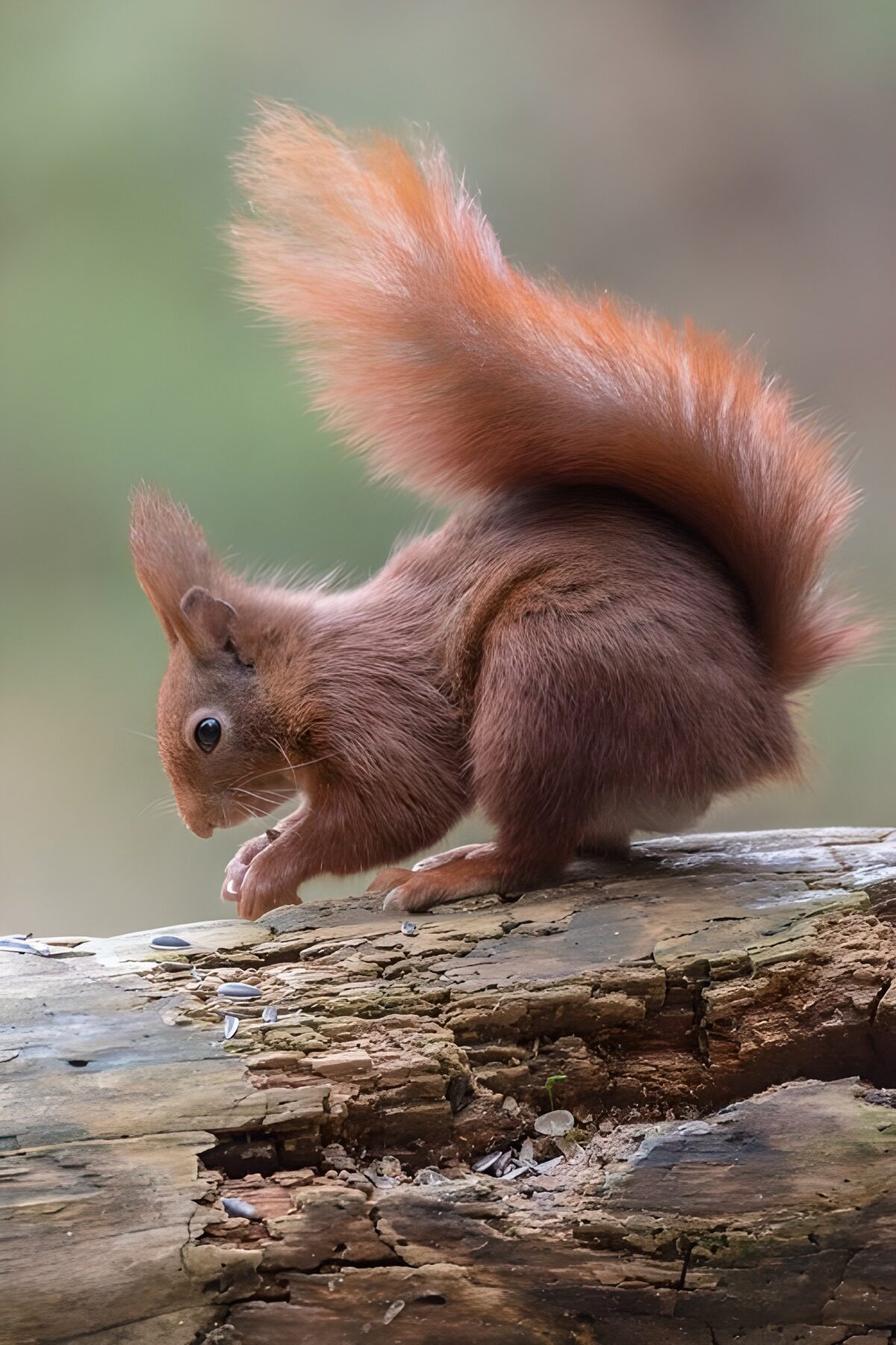 OCUK54107: Playful Squirrel on a Log