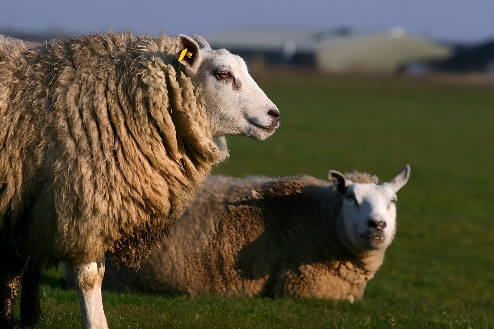 OCUK73278: Peaceful Sheep on Green Pasture