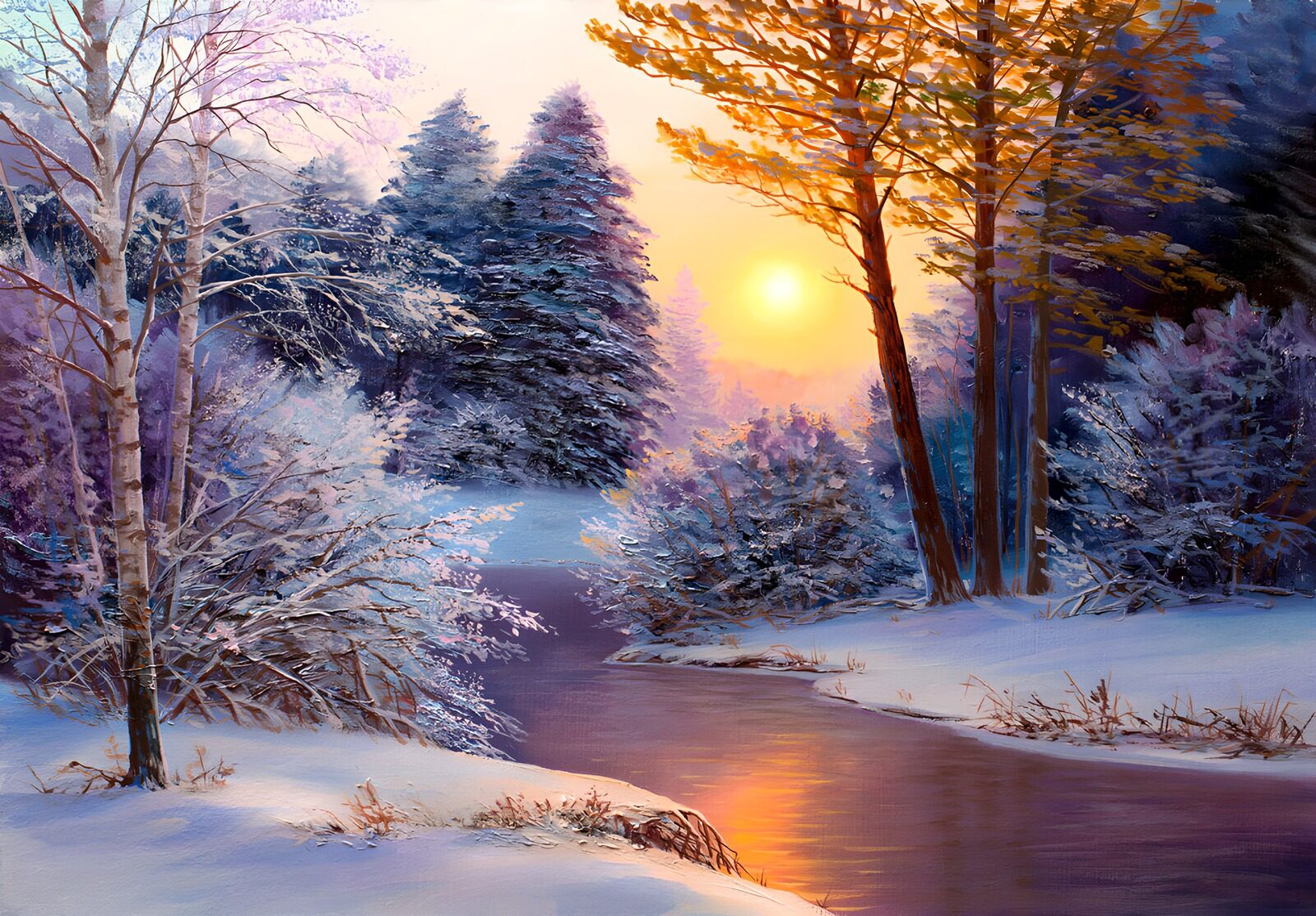 OCUK75694: Serene Winter Sunset