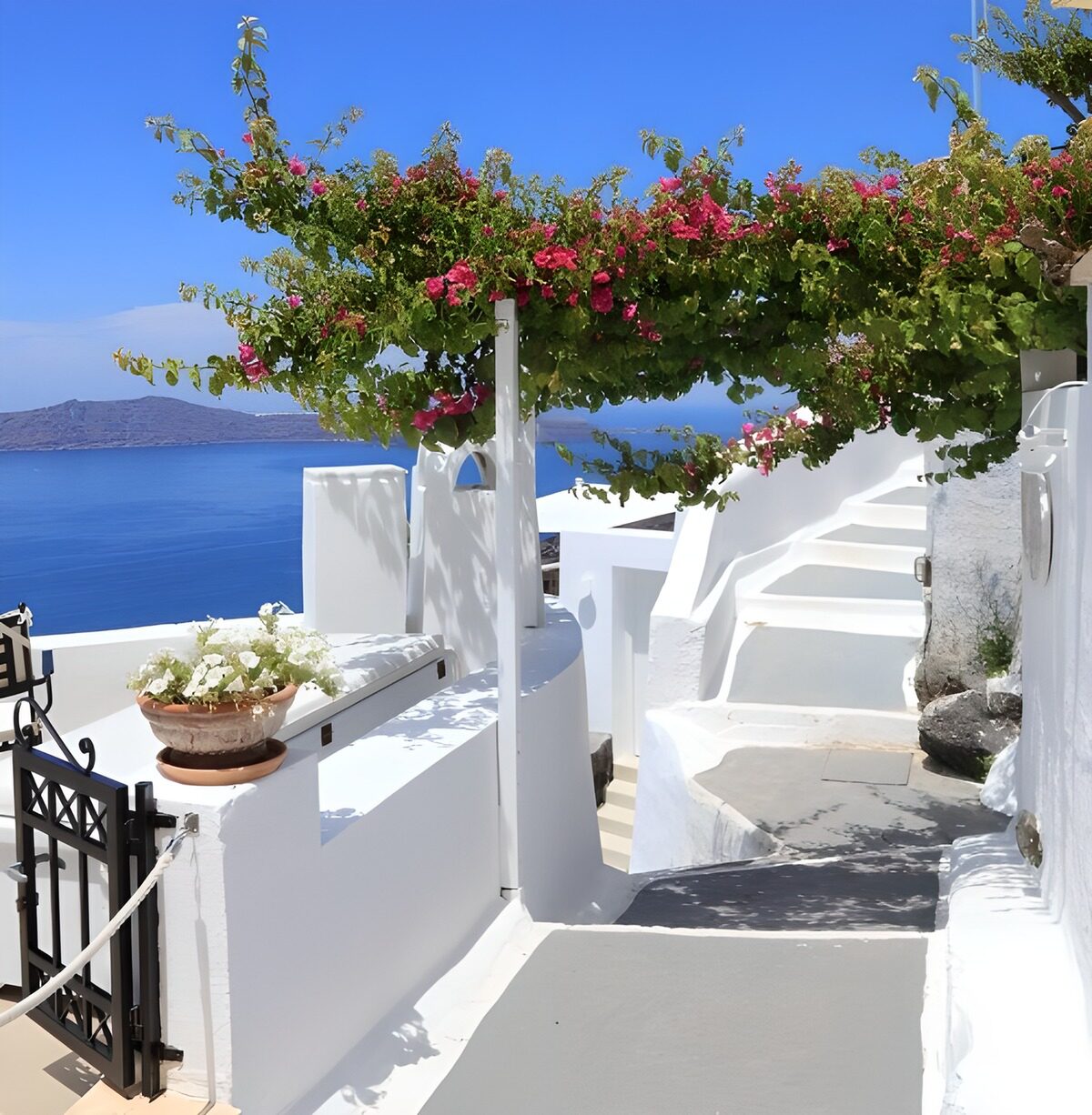 Scenic Santorini Pathway
