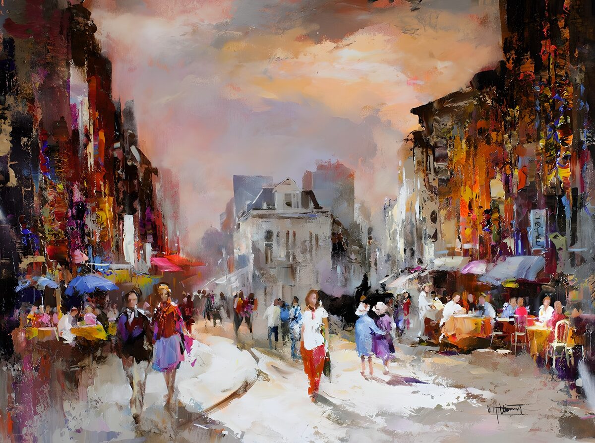 OCUK91438: Vibrant City Life at Dusk