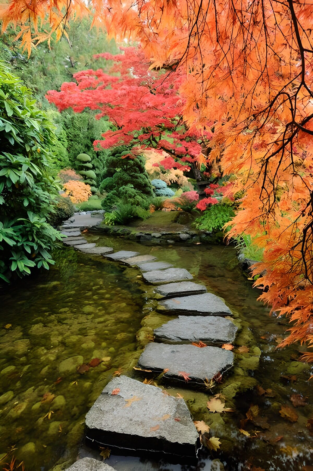OCUK26786: Tranquil Pathway Through an Autumn Garden