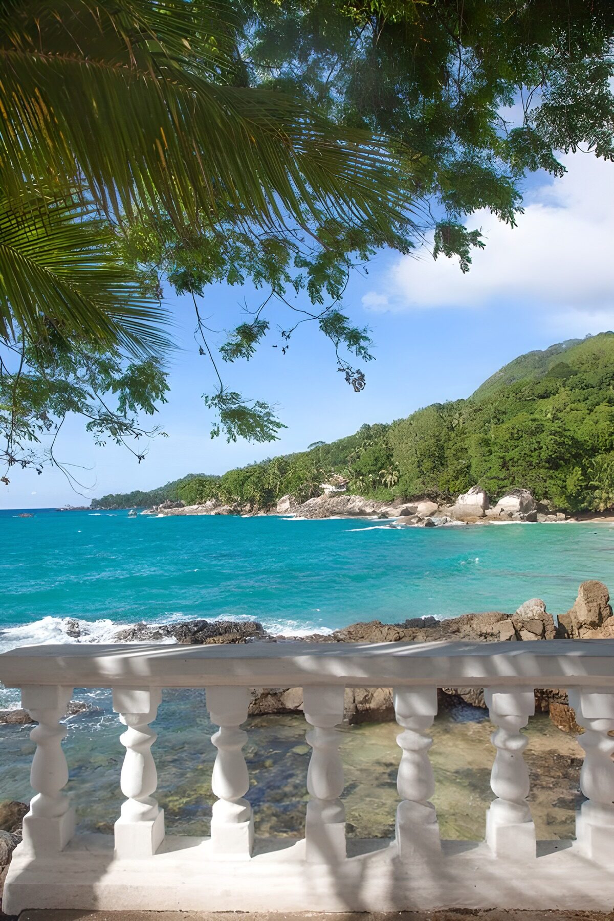 OCUK76967: Scenic Coastal View with Lush Vegetation