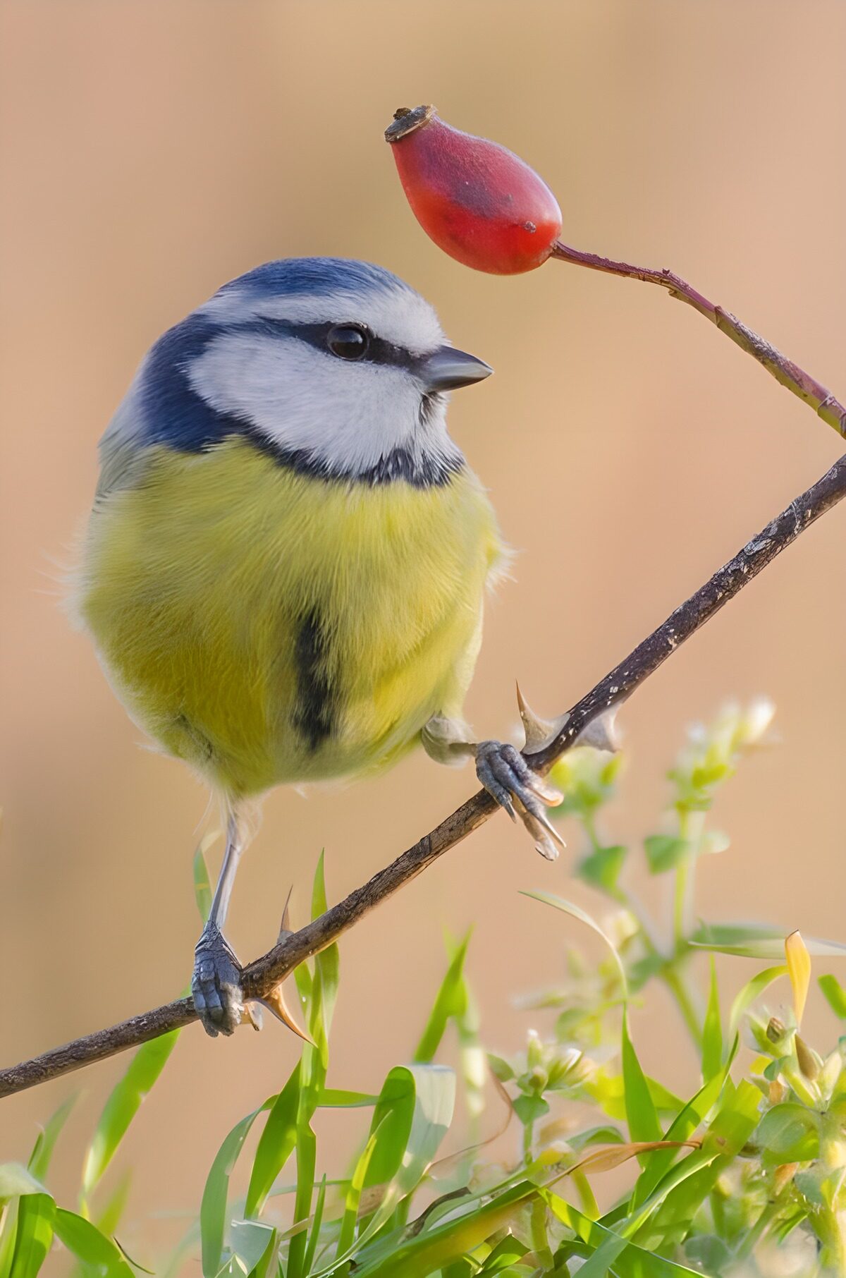 OCUK30533: Charming Blue Tit on a Branch