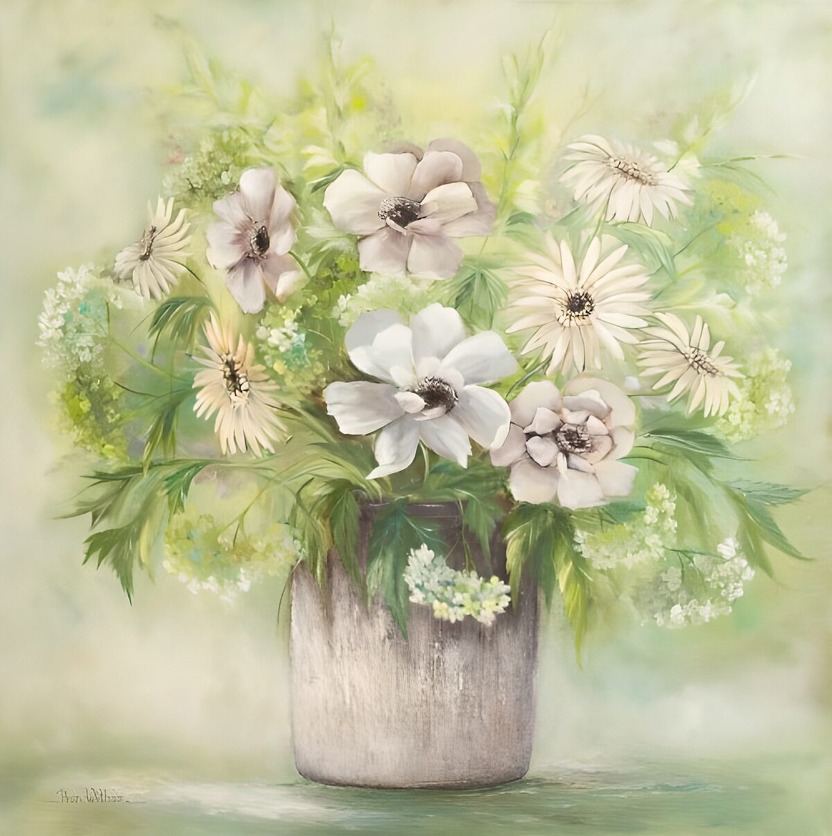 OCUK85871: Serene Floral Arrangement in a Pot