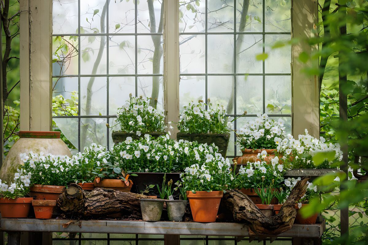 OCUK16622: Serene Greenhouse Display of White Flowers
