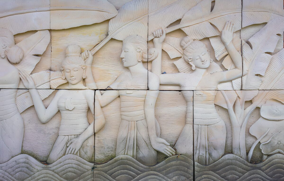 OCUK94163: Graceful Dance in Stone Relief