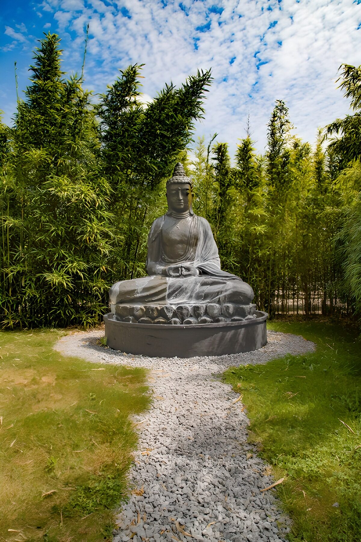 OCUK84591: Serene Buddha in a Tranquil Garden