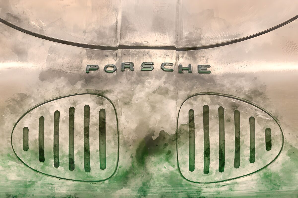 Artistic Porsche Emblem and Details