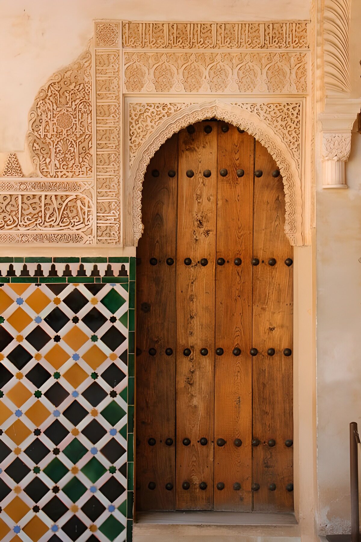 OCUK48970: Intricate Moroccan Door with Tilework