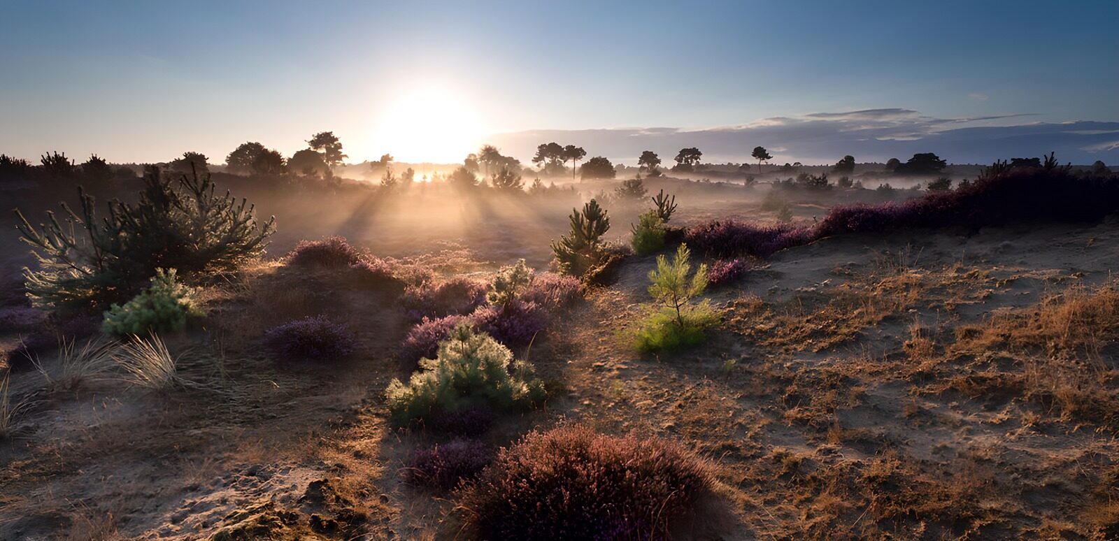 OCUK24722: Serene Sunrise Over Heather Fields