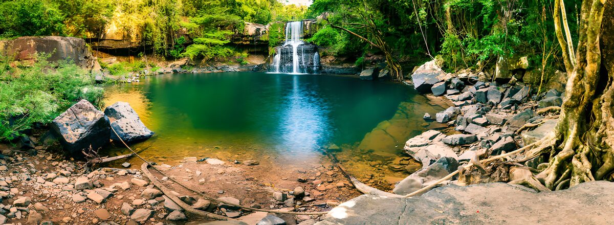 OCUK98829: Serene Forest Waterfall Oasis