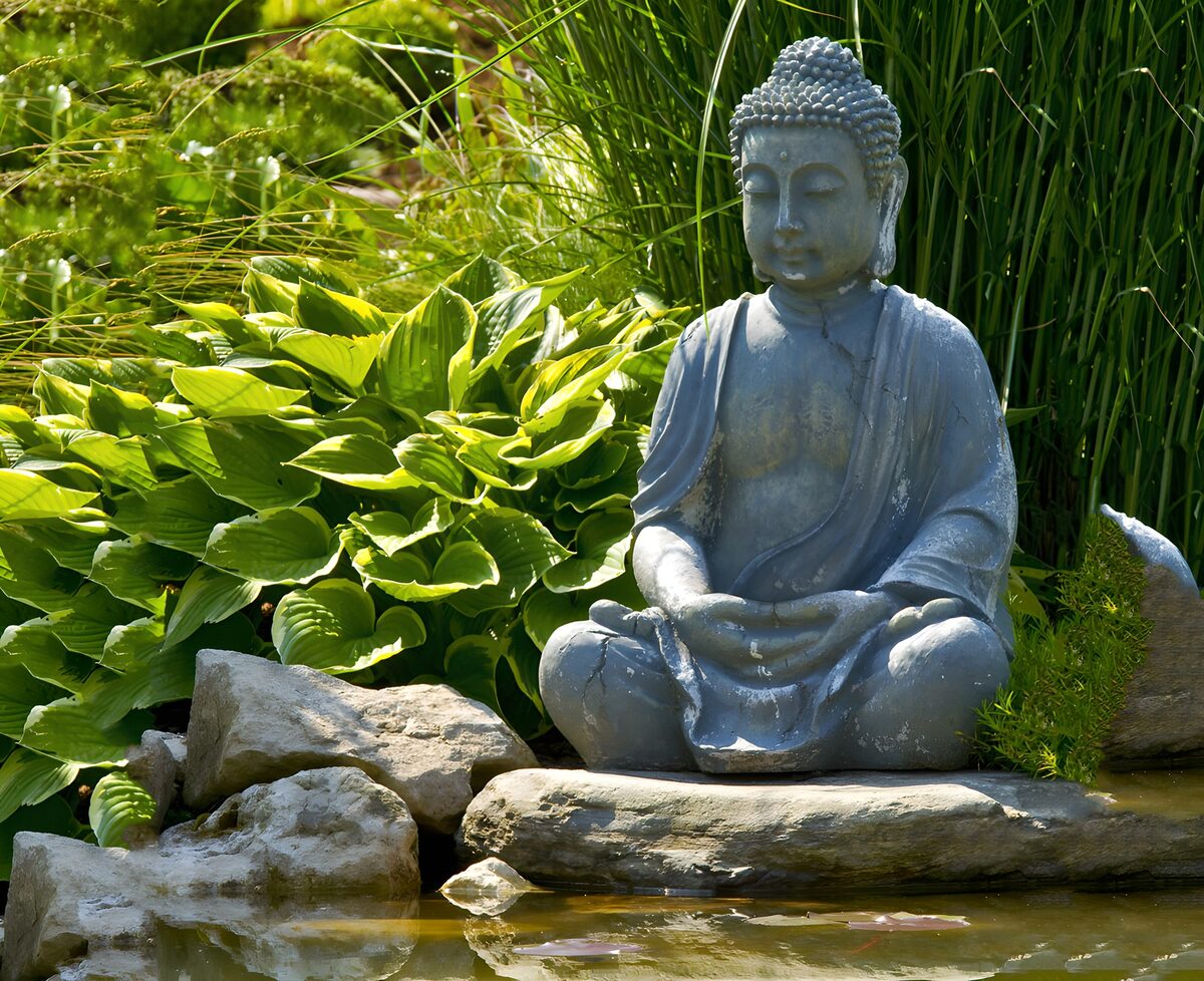 OCUK82555: Serene Buddha in Tranquil Garden