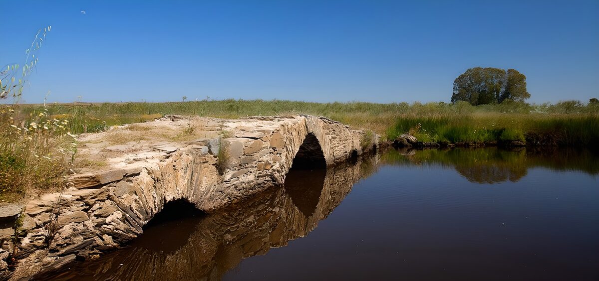 Tranquil Stone Bridge at Waterside