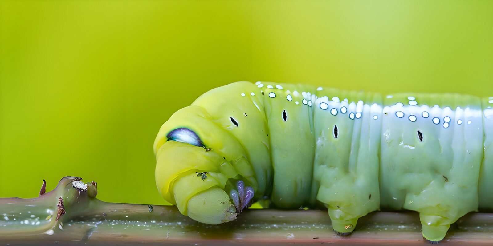OCUK93440: Green Caterpillar on a Branch