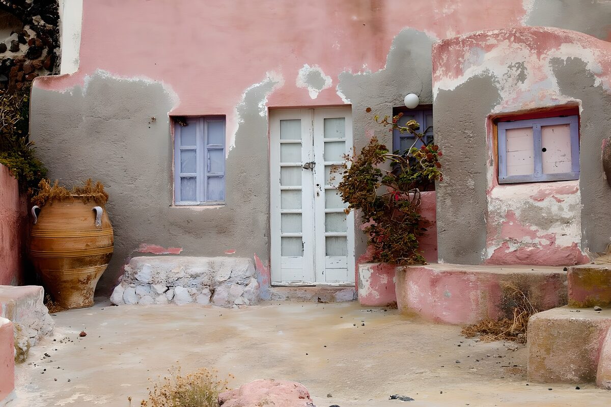 Rustic Elegance of a Weathered Facade