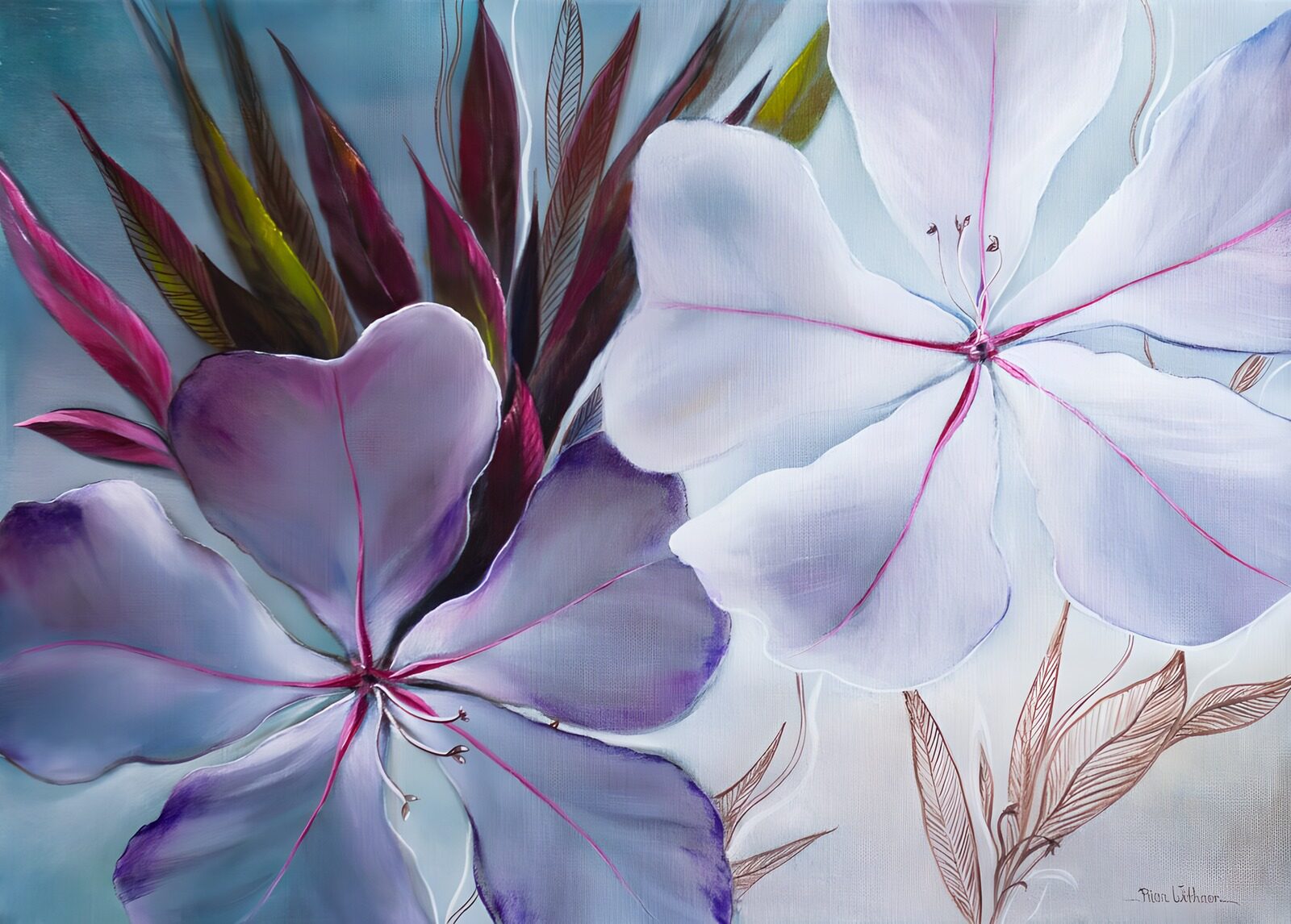 OCUK66831: Radiant Blooms in Soft Hues