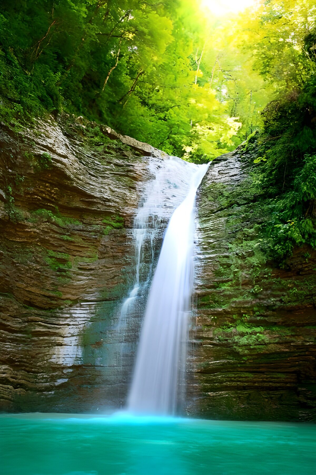 OCUK43204: Serene Cascading Waterfall in Nature