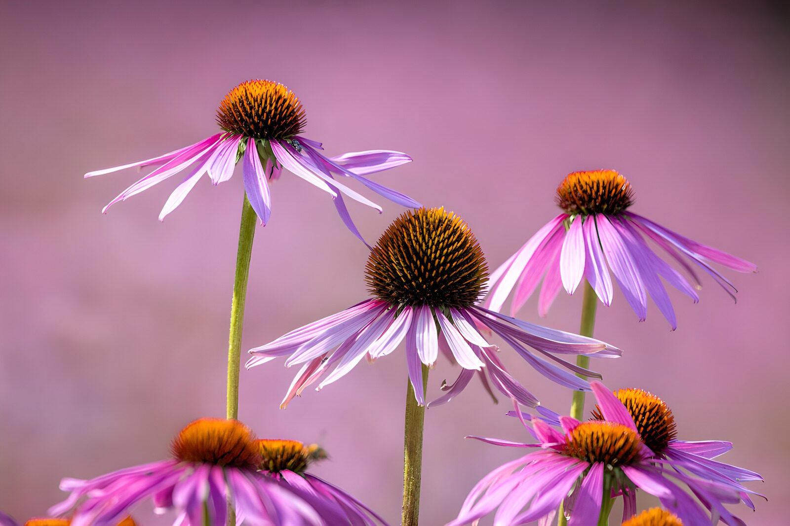 OCUK93201: Vibrant Purple Coneflowers in Bloom
